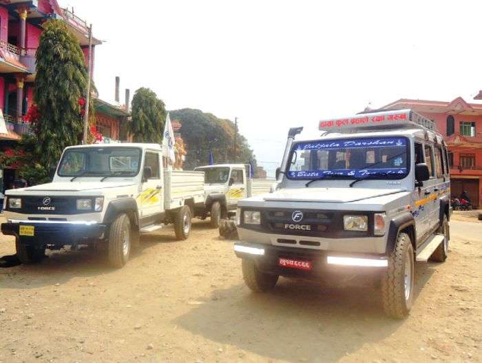  Vehicles of Force company in Pyuthan