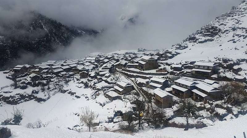 Snowfall Disrupts Telephone and Internet Services in Villages of Myagdi