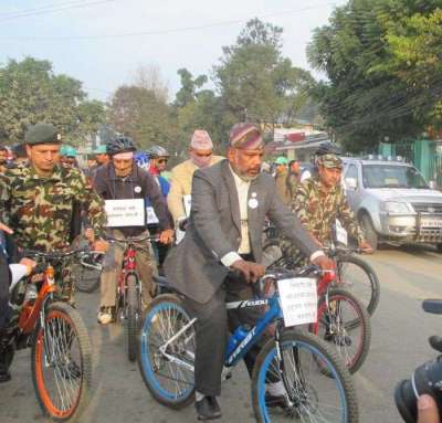 Environment-friendly vehicle rally in Kathmandu
