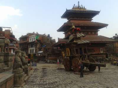 Tourists visiting Bhaktapur up