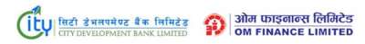 Integrated transaction of City development and Om Finance to commence from Chaitra 22