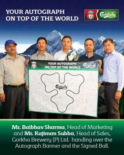 Carlsberg Taking Autographs to Mt Everest