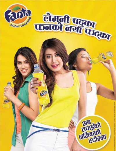Fanta Lemon in Nepali Market