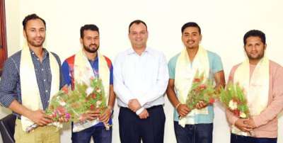 Ruslan Bids Farewell to Nepali Cricket Team