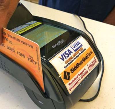 Siddhartha Bank's POS Machine in the Market