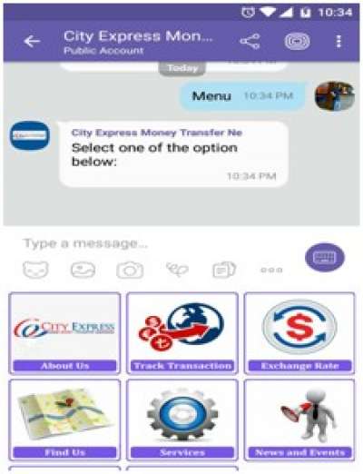 City Express Introduces Remittance information on Viber
