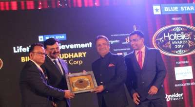 Chaudhary Receives ‘Hotelier India Lifetime Achievement Award’