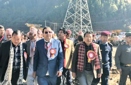 Foundation stone for Upper Trishuli 3B laid