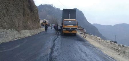 Blacktopping Commences on Beni-Galeshwar Section of Kaligandaki Corridor